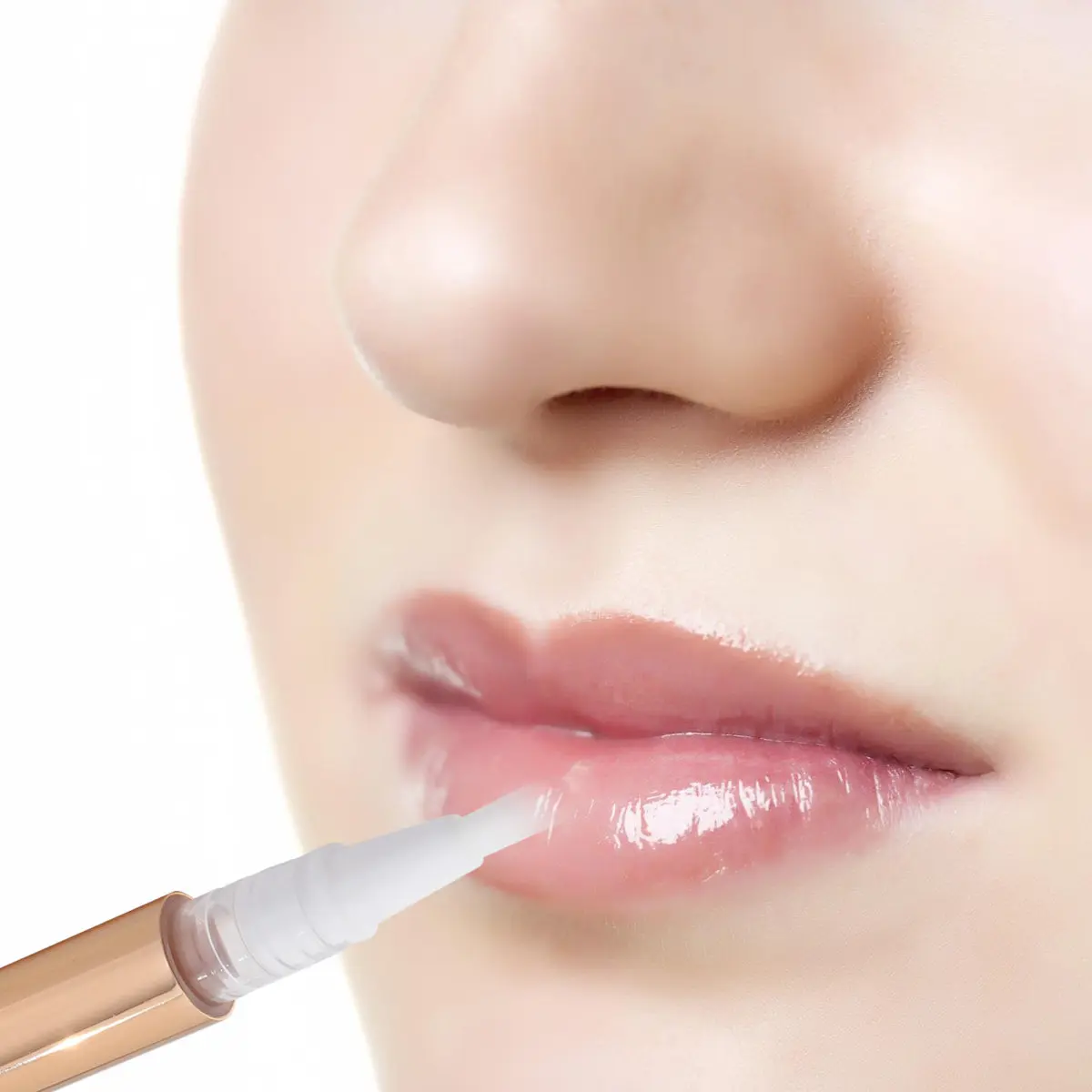 5 Pezzi Penne Vuote Dorate Lucide per Smalto, Applicatori Portatili, Tubetti per Lucidalabbra, Flaconi per Fondotinta Liquido, Essenziali da Viaggio