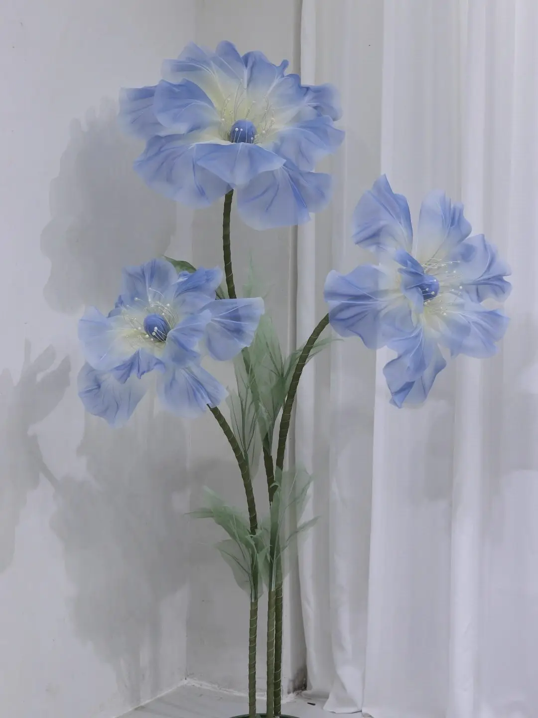 

180cm 3Pc Set Artificial Giant Silk Poppy Flowers With Stand Wedding Road Guide Backdrop Decor Home Birthday Party Window Layout