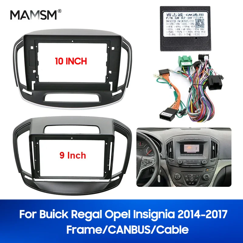 

MAMSM For BUICK Regal Opel Insignia 2014-2017 Car Frame Fascia Adapter Decode Radio Dash Fitting Panel Canbus Box Cable Harness
