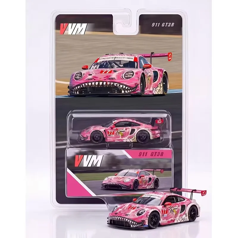 1:64 American Version Card Vvm Zecar 911 Gt3r Green/Pink Dinosaur