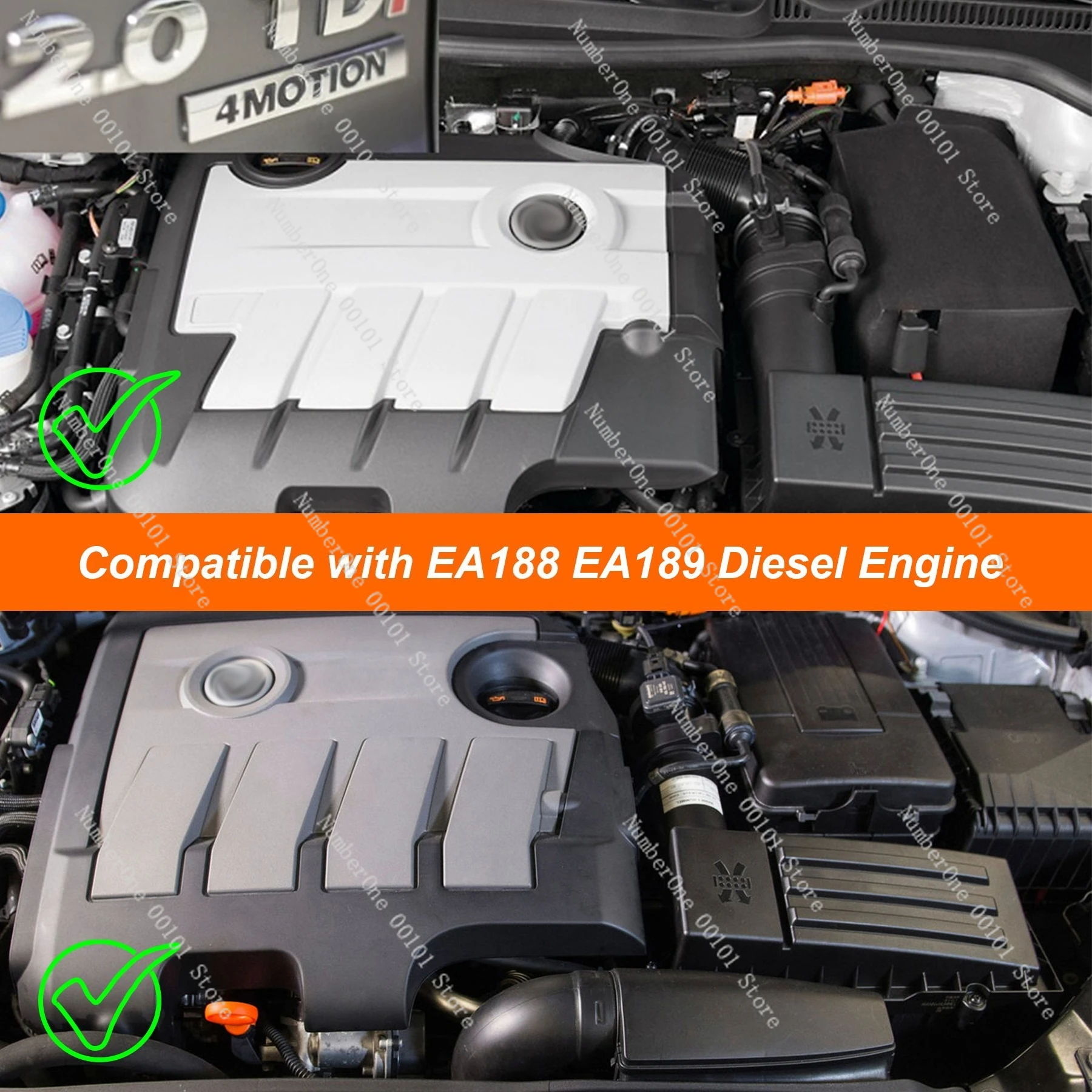High-flow intake kit for volkswagen diesel engines
