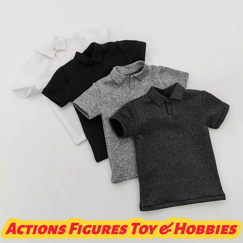 1/6 Scale Male Soldier Fashion Short Sleeves polo Shirt for 12in Action Figure Body Model Toys