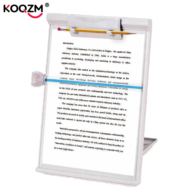 

A4 Reading Stand with Adjustable Clip for Office Documents, Home or School Use