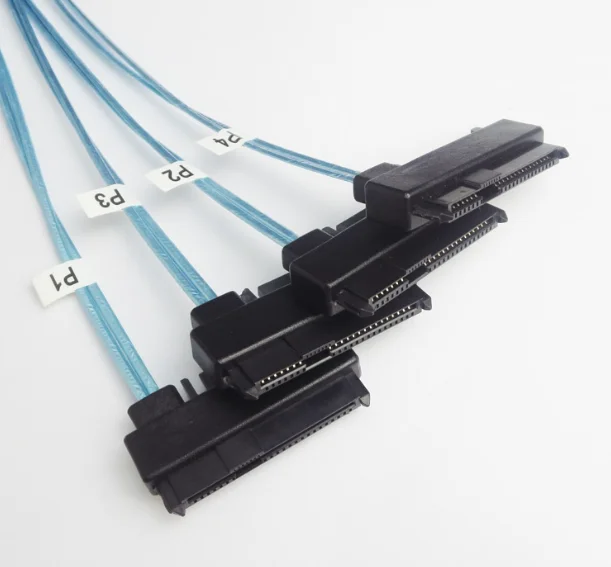 5 Stück SFF-8087 SAS-Kabel für CY-Server 36P auf 4 SATA-Festplatte SAS-Kabel 29PIN-Kabel 1 m