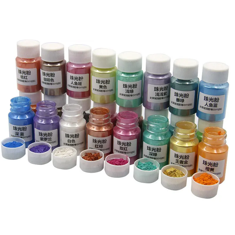 Mica Powder Crystal Drop Glue Material Pigment Toning Without Heavy Metal Color Uniform Environmental Protection Multi-color