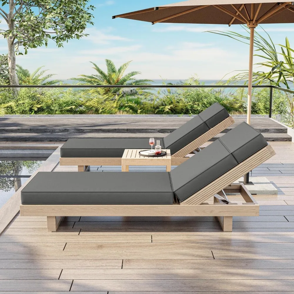 2 قطعة وسائد صالة تشيس الأثاث الخارجي 72 لتر × 21 واط × 4 D عالية الكثافة رغوة في الهواء الطلق صالة وسائد كرسي مع العلاقات المياه #6