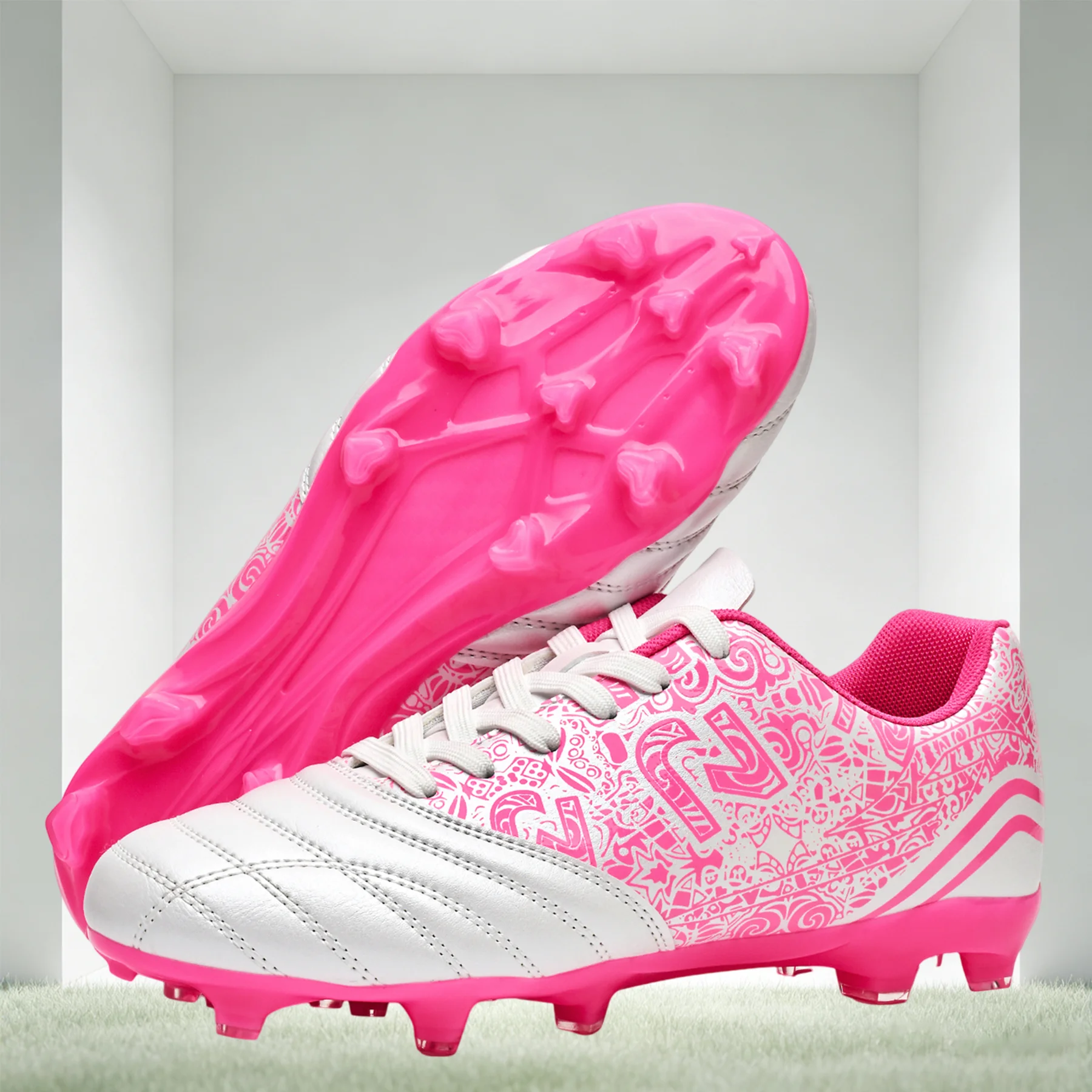 Adult AG/FG Soccer Cleats Light PU Upper Durable Stud Sole Anti‑Slip Football Boots For Artificial Turf Outdoor Competition