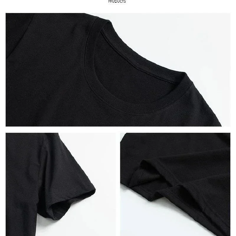 Camiseta de algodón para hombre, ropa de calle informal holgada con estampado de Anime Super Saiyan, verano 2025 Dragon Ball