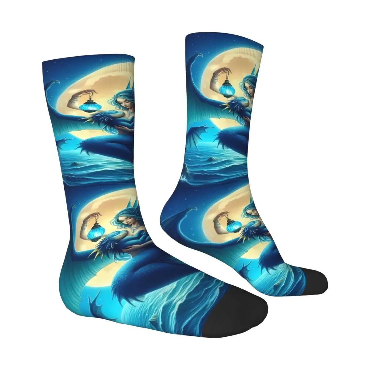 Mermaid Sock Printed Man Polyester