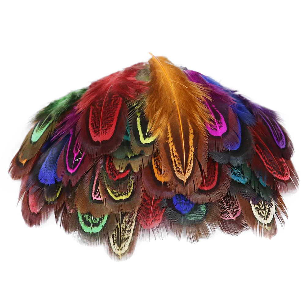 20pcs Natural Pheasant Feathers Bulk Supply | Craft Fly Tying Fishing Lures Headdress DIY Costume Accessories 3-8cm