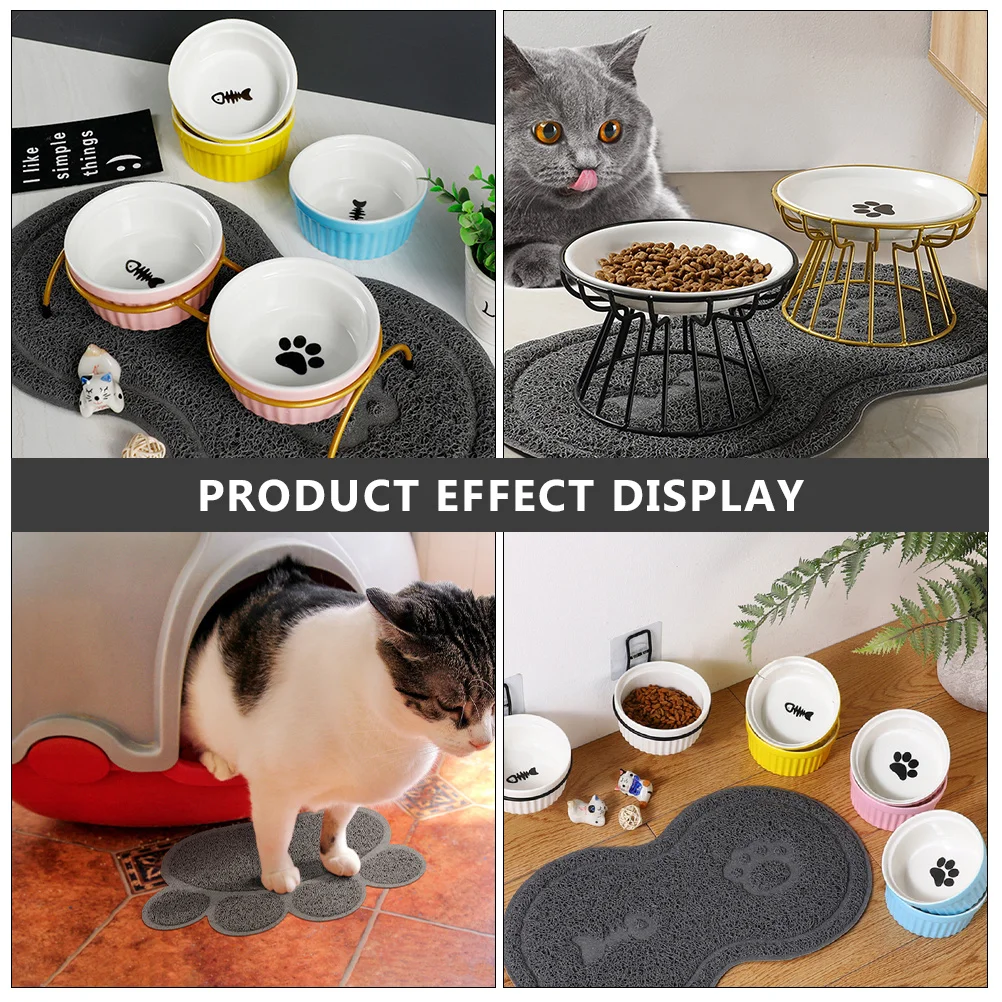 

2Pcs Pet Feeding Mat Dog Cat Non-Slip Food Mat Flexible Durable Easy Clean Pet Drink Bowl Pad Dog Drinking Bowl Pad