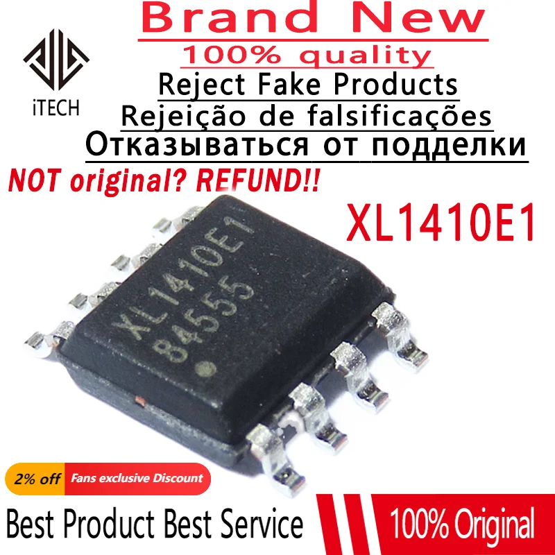 10PCS/LOT Original and Genuine XL1410E1 XL1410 Package SOP-8 XL Long-core DC-DC buck Converter