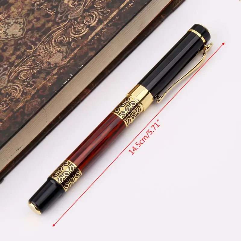 Caneta esferográfica metal luxuosa imitação relevo padrão caneta rollerball escritório S