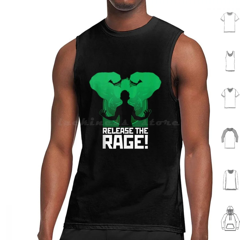 

Superhero Release The Rage Tank Tops Print Cotton Release The Rage Strongest Hero Superhero Strongest Avenger Meme