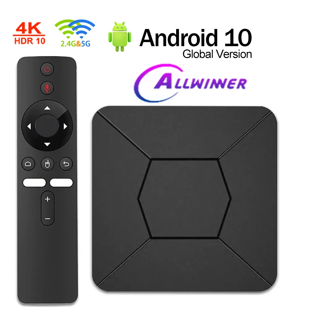 Q5 Android10.0 TV Box Allwinner H313 BT5.2 4K HD 4G 5G Dual WiFi Smart Set Top Box Media Player 2GB 8GB TV