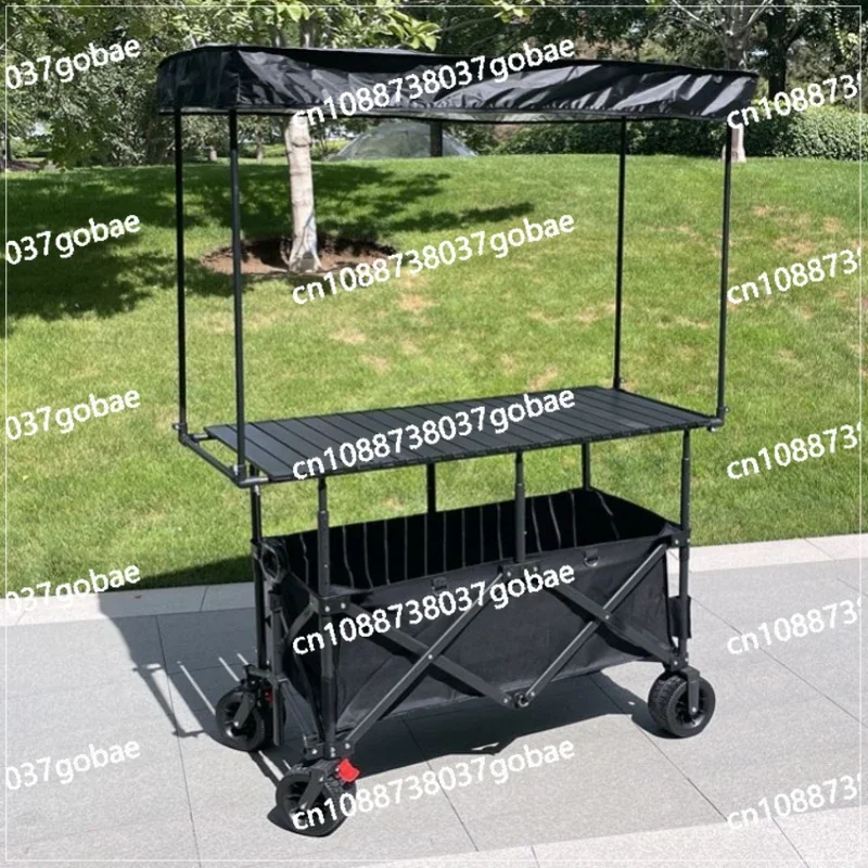 New Stall Car Adjustable Folding Camp Car Outdoor Trolley Gathering Night Market Stall Camper Trolley