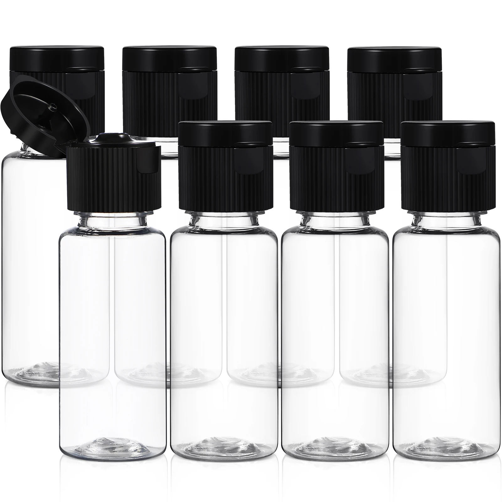 

30 pcs Plastic Screw Cap Bottles Clear Travel Containers Empty 20ml Liquid Bottles Leak Proof Small Transparent for Home