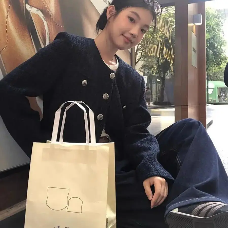 

Твидовый жакет с воротником, короткий рукав, женская осенняя рабочая одежда, камуфляжный принт, для активного отдыха, практичный, функциональный, в стиле Харадзюку