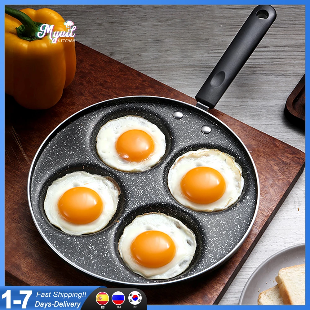 Frying Pan Nonstick Skillet Omelet Pan 4/7 Holes Frying Pot Egg Pancake Steak Pan Breakfast Maker Cooking Cookware Chef Pan