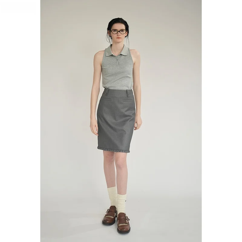 

MDNOTE Svel Knitted Top Base Layer Strap 2024 Spring Summer New Sle Women's Vest Strap Polyester Cotton Blend