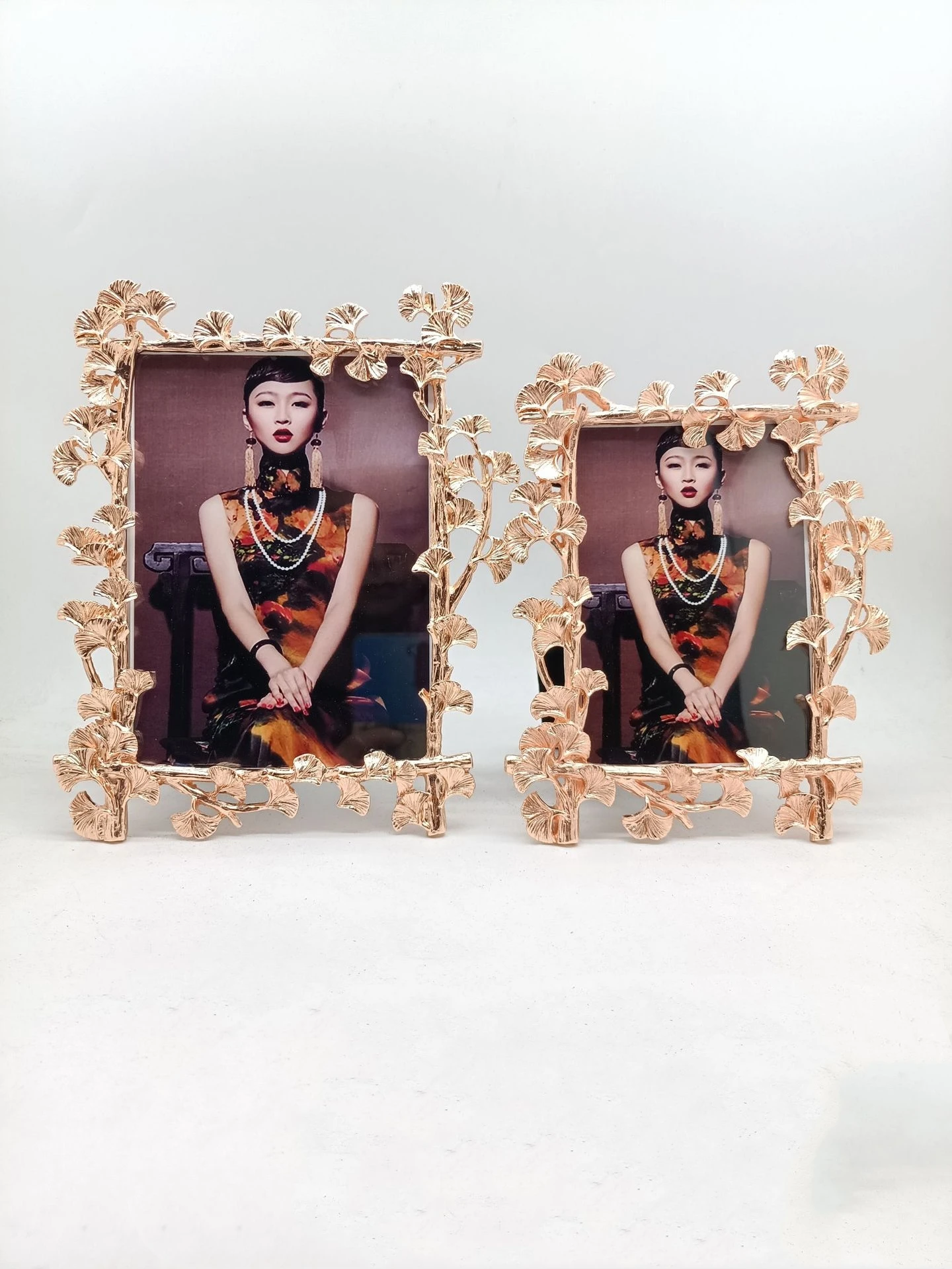 

6/7 Inch Rose Gold Metal Creative Simple Frame Living Room Ornaments