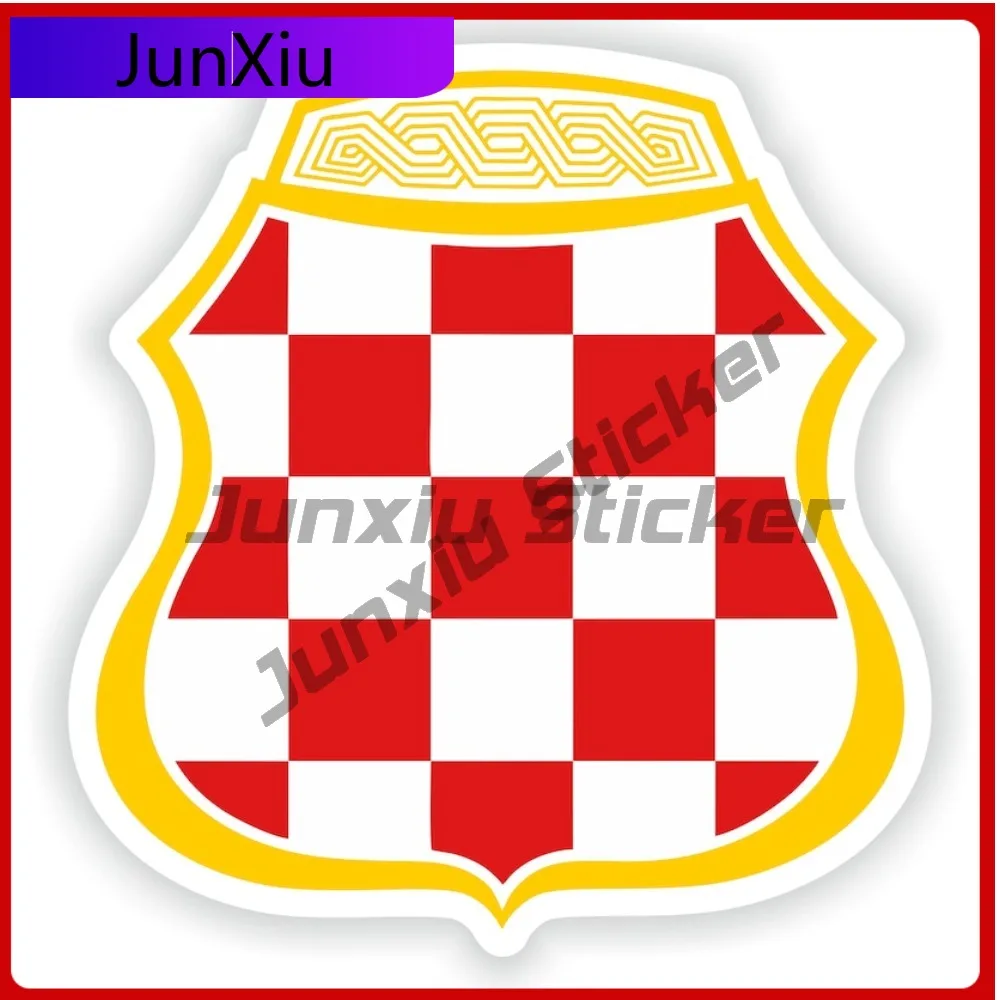 

Croatian Republic Of Herzeg-bosnia Coat Of Arms Vinyl Sticker Vehicle Decal Waterproof Decals Adventure Motorcycle Suv Camping