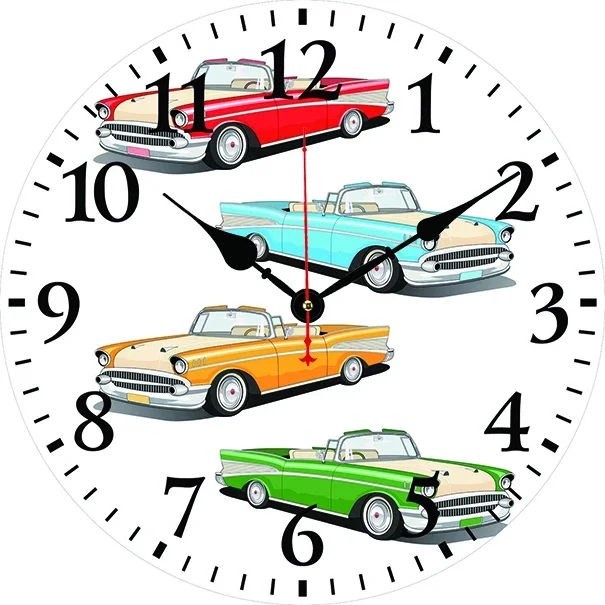 Cartoon Car Wall Clock Modern Design Living Room Bedroom Office Decoration Kitchen Clock Art Wall Watch Home Decor