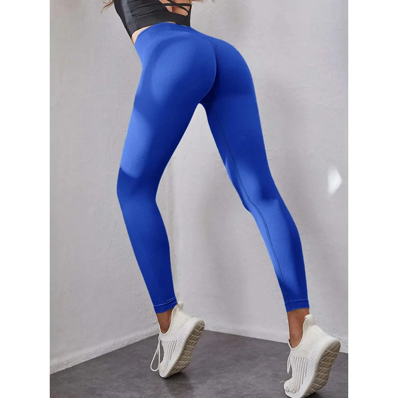 Leggings mit hoher Taille für Damen, Bauchkontrolle, nahtlos, Yoga-Hose, feuchtigkeitsableitend, Lauf-Workout-Strumpfhose, schmale Passform, Activewear