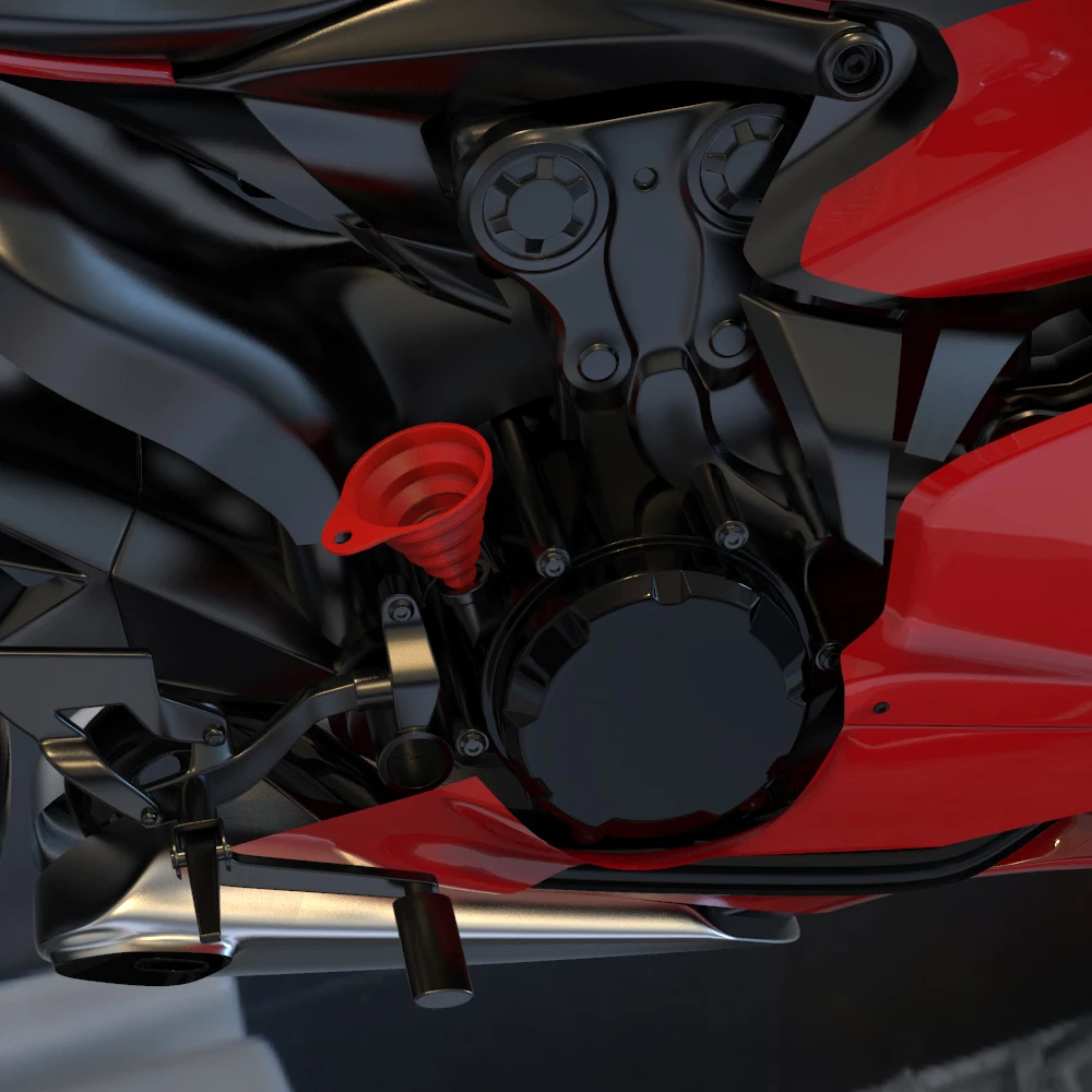 Universal Motorcycle Silicone Foldable Funnel Auto Engine Fuel Collapsible Drainage Tool For Yamaha XJR400 XJR1300 XJR 400 1300