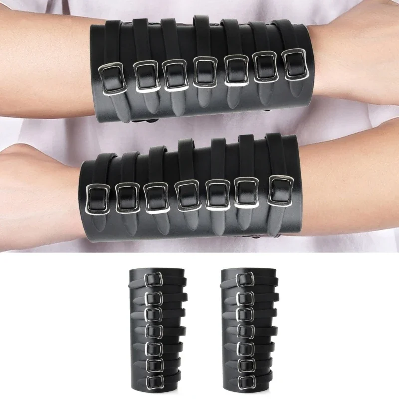 

Adjustable Knight Wrist Guard Halloween Cosplay Wrist Bracer for Men R7RF