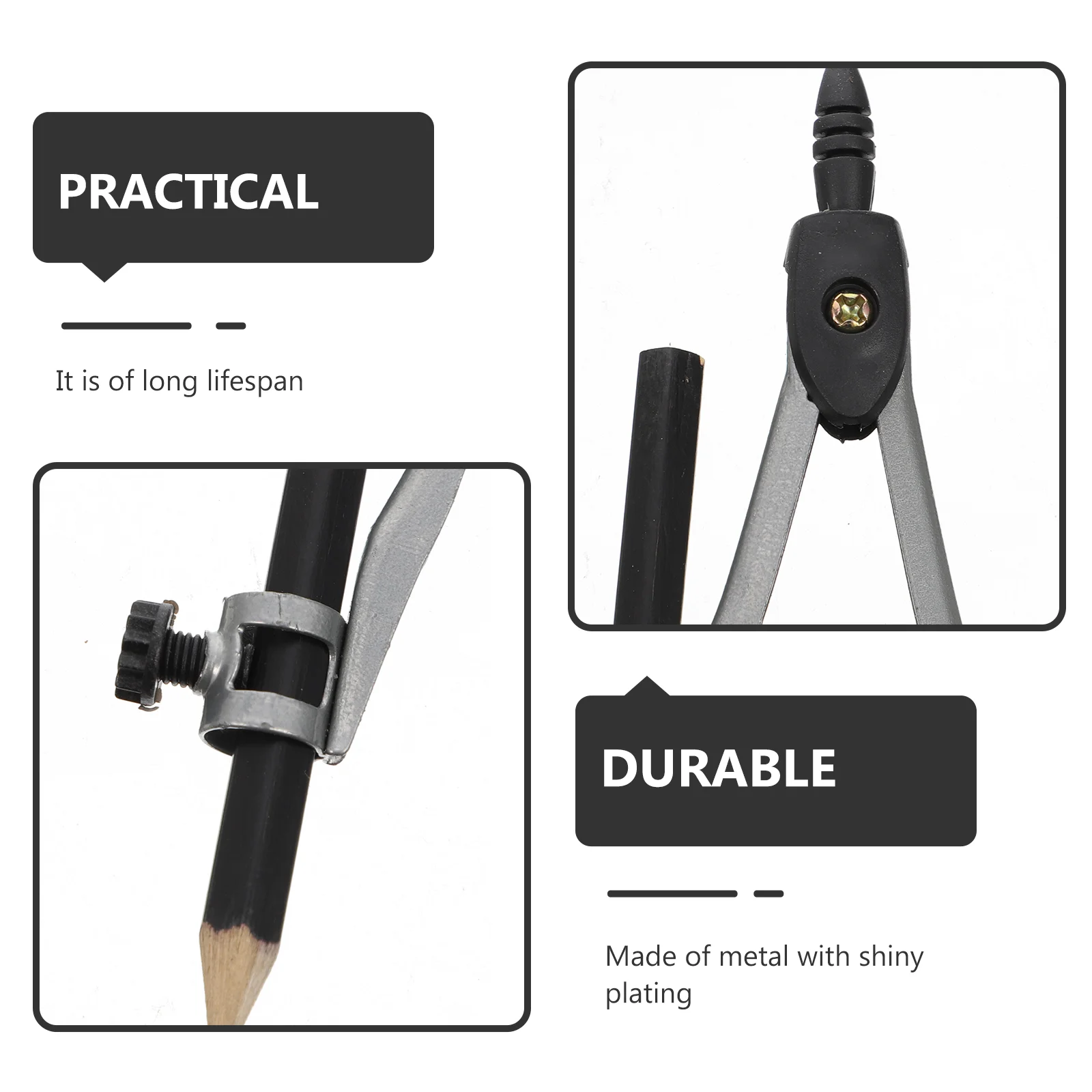 Compass for Woodworking Mr Pen Geometry Compasses with Pencil Holder to Draft Pupils