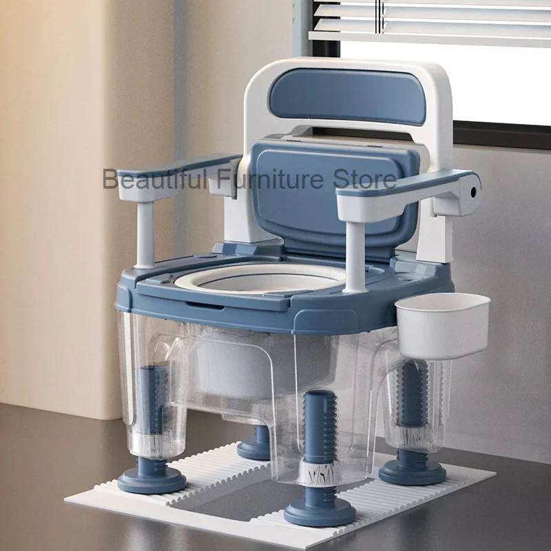 Foldable Armrest Shower Cabin Chair Home Disabled Toilet Seat Portable Indoor Pregnant Toilet Chair For Elderly