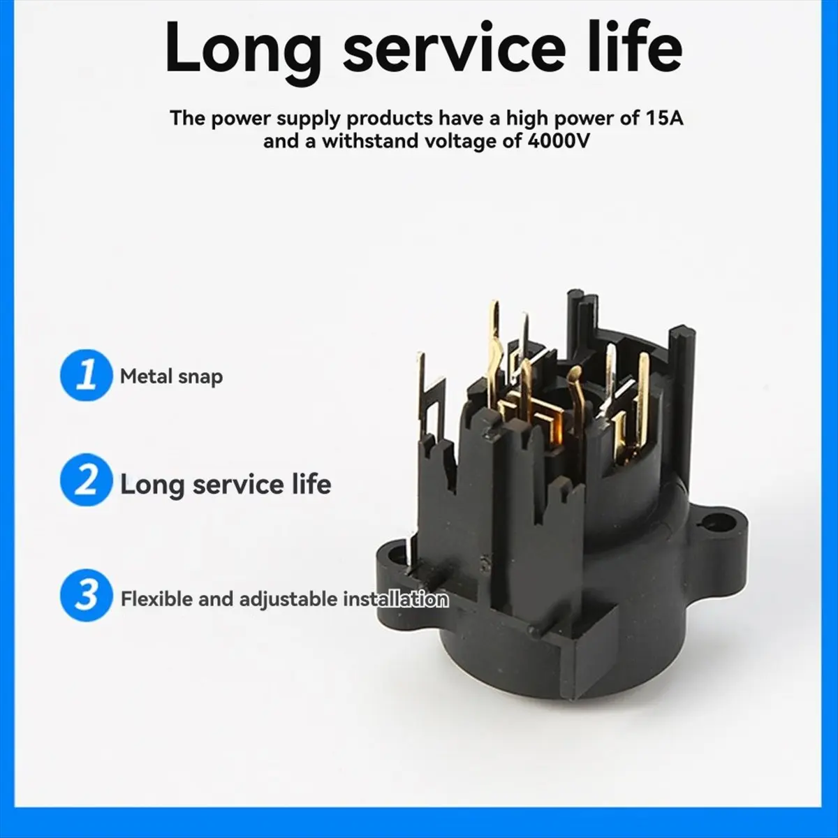 

Punctual- XLR-11 Socket XLR Audio Socket Amplifier Socket Female Parts Audio Balance Combination Socket