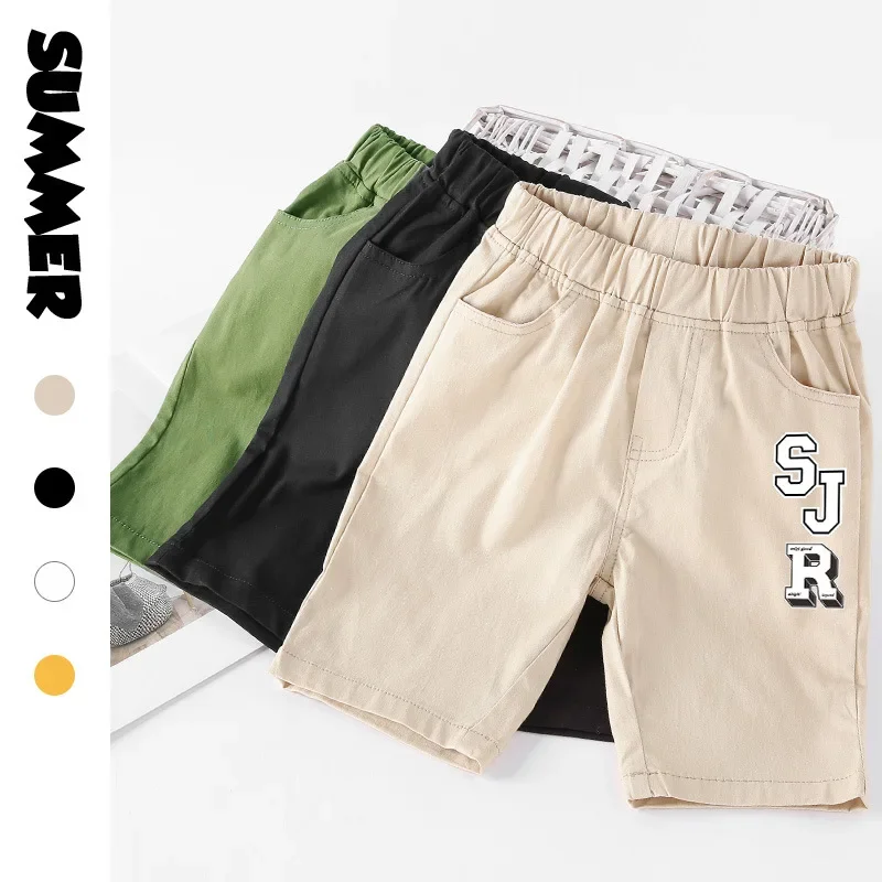 

Hot Sale Solid Kids Trousers Children Pants for Baby Boys Summer Beach Loose Shorts Kids Clothing Sports Shorts Retail Size2-10T