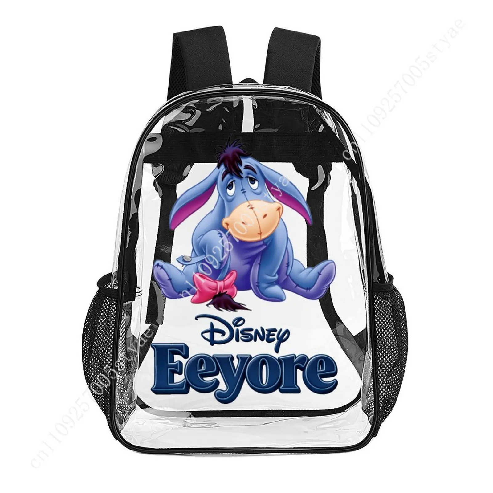 حقيبة ظهر شفافة من Eeyore حقيبة ديزني كارتونية مزخرفة صمم صورك وشعارات نصية مخصصة لهدايا العطلات والحفلات #4