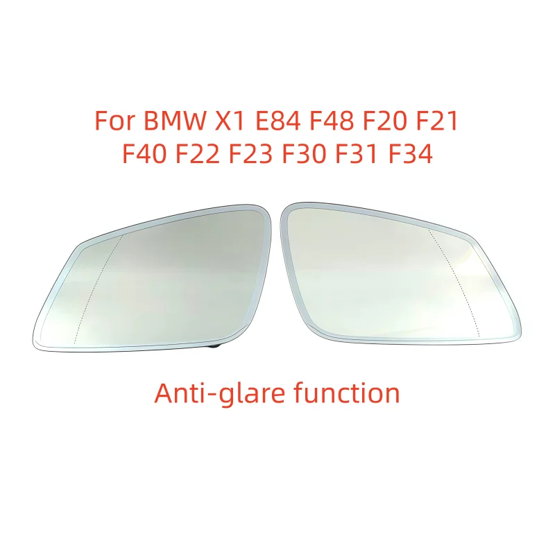 

For BMW X1 E84 F48 F20 F21 F40 F22 F23 F30 F31 F34 Auto Dimming Anti Glare Heated Rear Mirror Glass New 2 pins