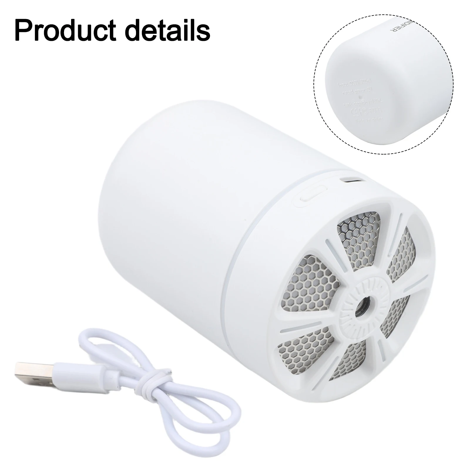USB Humidifier Electric Aromatherapy Diffuser for Car Home Bedroom with One Touch Control and Portable Compact Size