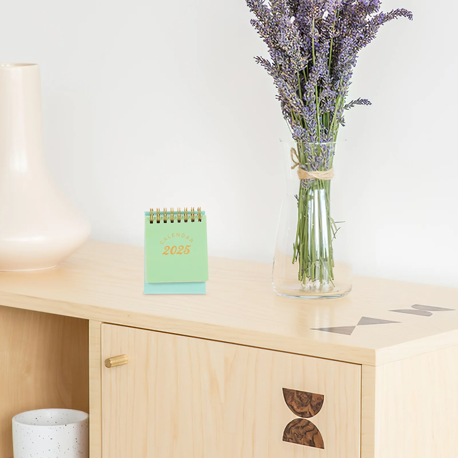 

Mini Standing Flip Desk Calendar English Version Portable Stylish Colors Paper Decorative Month Calendar