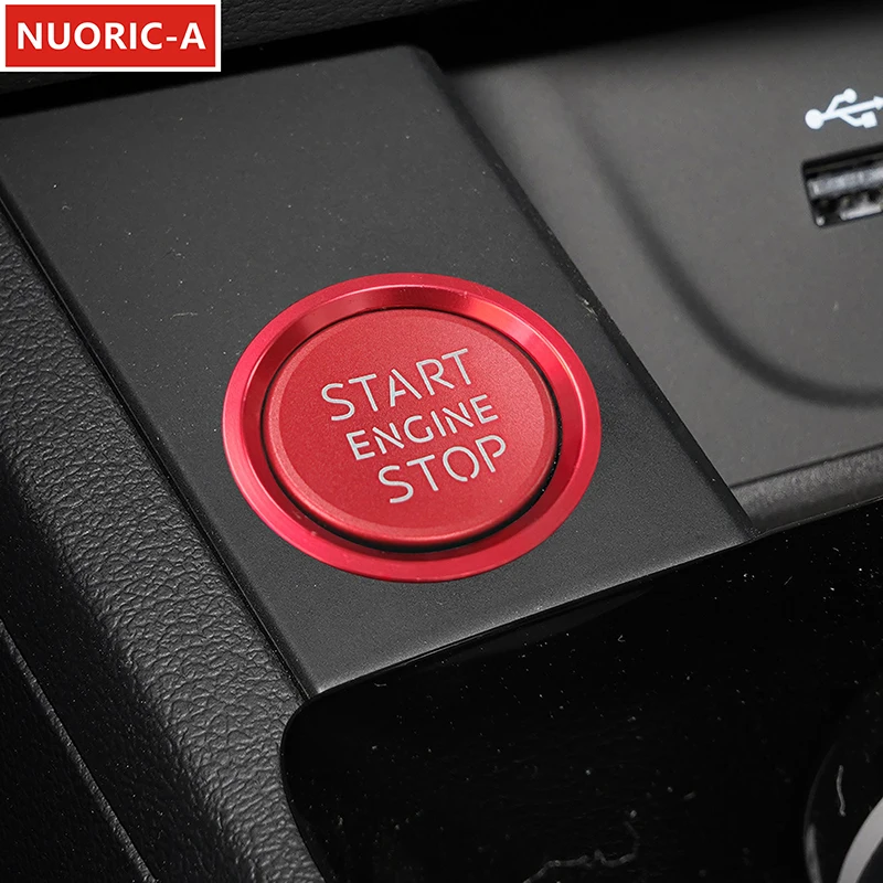 Car Console Engine Start Stop Button Ring Case Sticker For Audi A4 A7 BT Q5 8R B8 A5 8T A6 C7 Circle Trim Interior Accessories