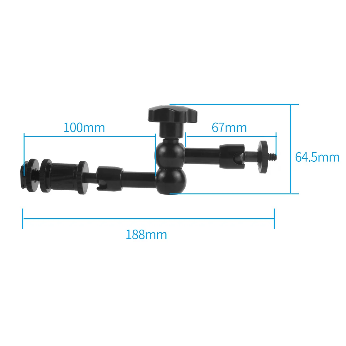 Wandhalterung 1/4 3/8 Standardgewinde Magic Arm Gelenk-Reibungsadapter für Webcam CCTV Projektor LED-Blitzlicht DSLR-Kamera – Detail 14