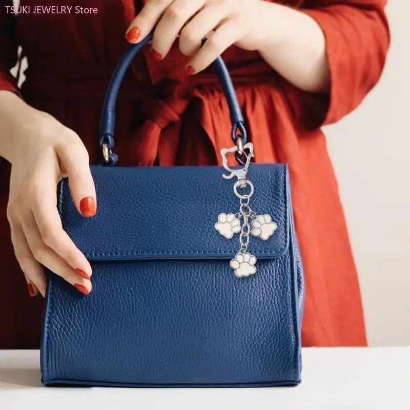 

62KE Practical Cats Paws Shaped Bag Ornament for Everyday Alloy Bag Pendant Purse Backpack Decors Keychain for Gifting