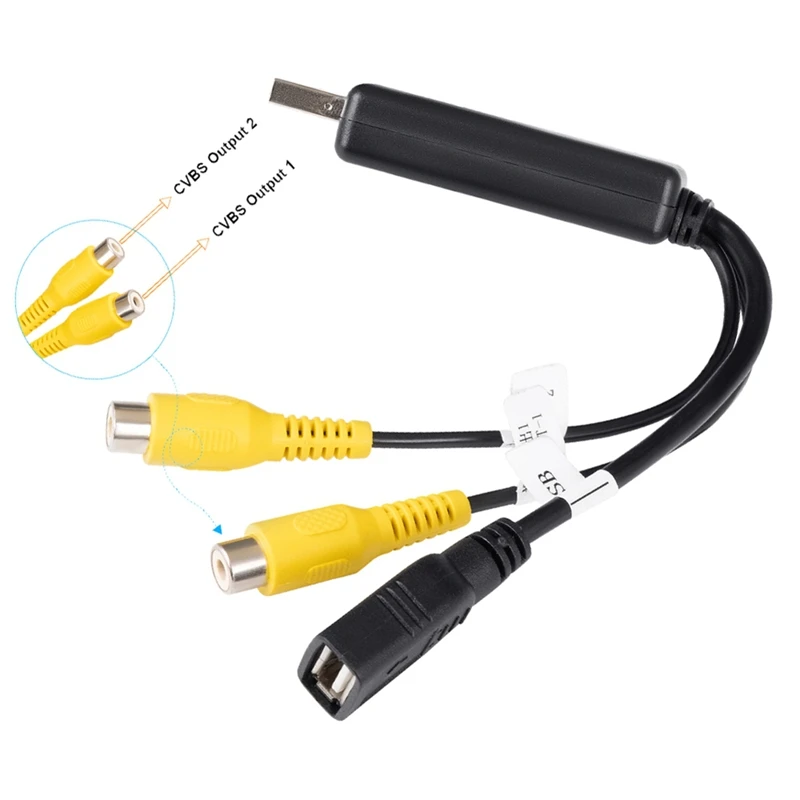 لنظام أندرويد واجهة USB إلى RCA فيديو خارج محول راديو السيارة مشغل وسائط متعددة فيديو AV الإخراج