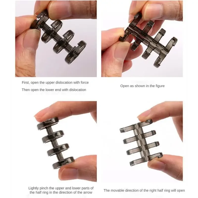 Binding Spine Combs 4Holes Loose Leaf Binder Album Rings for DIY Notebook Photo Album Calendar