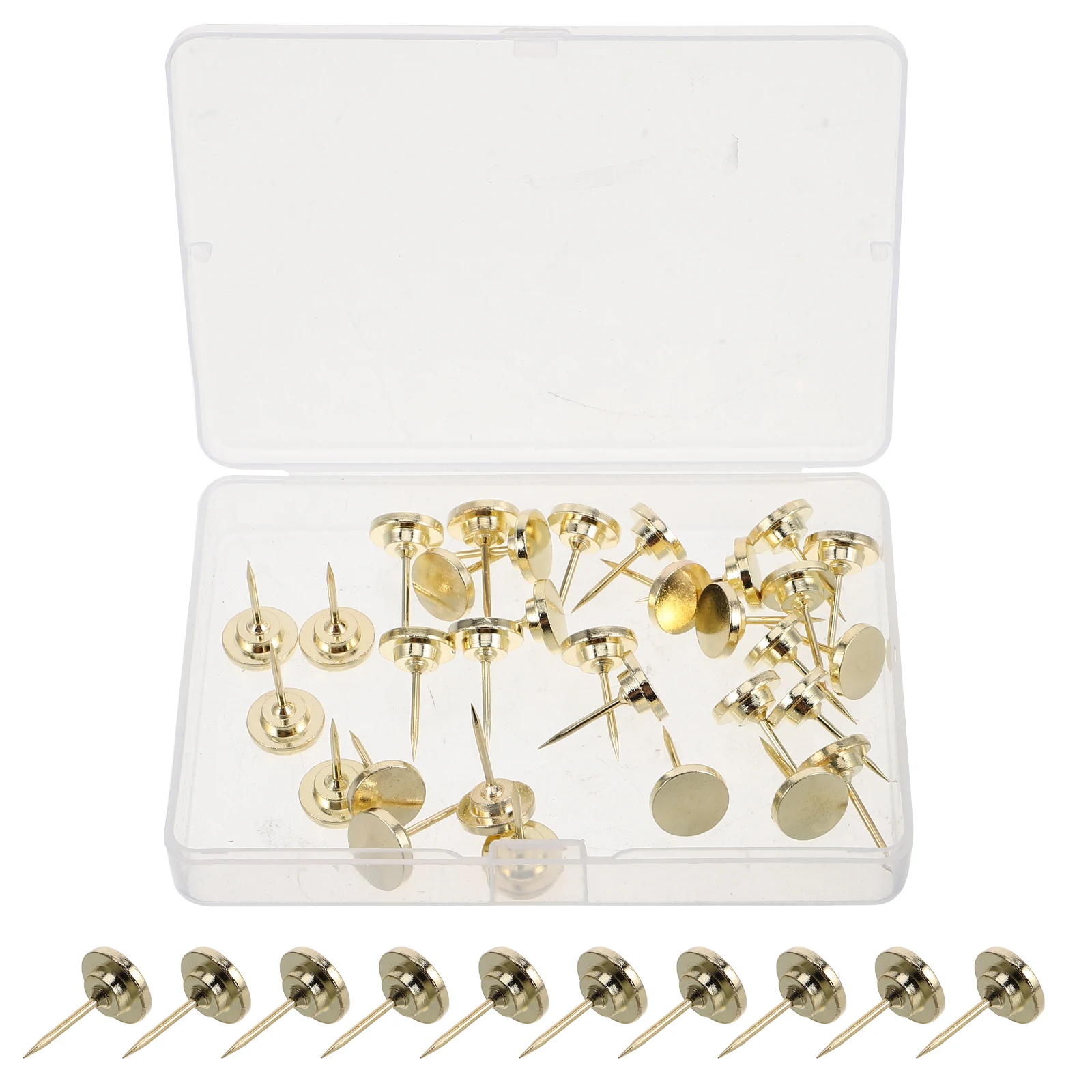 

50 Pcs Thumb Nail Map Tacks Bulletin Board Pushpins Home Decor Cork Zinc Alloy Flat for Wall Hangings Head Office