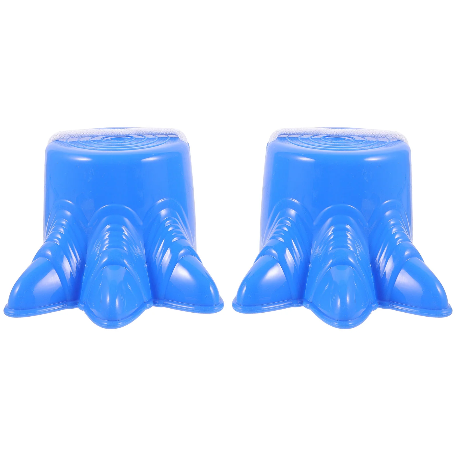 2 uds zancos zancos zapatos de entrenamiento con forma de garra de plástico juguete para deportes al aire libre (azul, cuerda para estilo aleatorio)