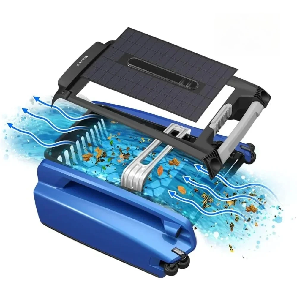 

l Solar Powered Automatic Robotic Pool Skimmer Cleaner With Enhanced Durability And New Design Twin Salt Chlorine Tolerant
