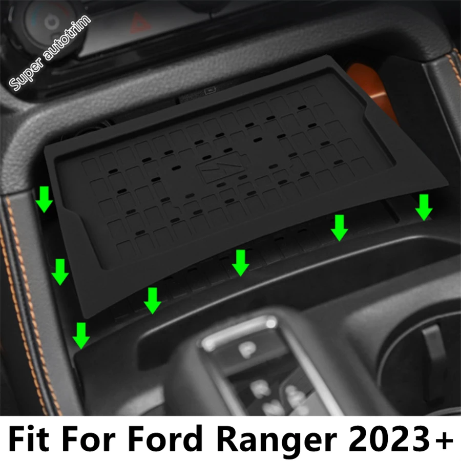 

Car Wireless Mobile Phone Charger Fast Charging Pad Silica Gel Protection Accessories Interior For Ford Ranger 2023 2024 2025