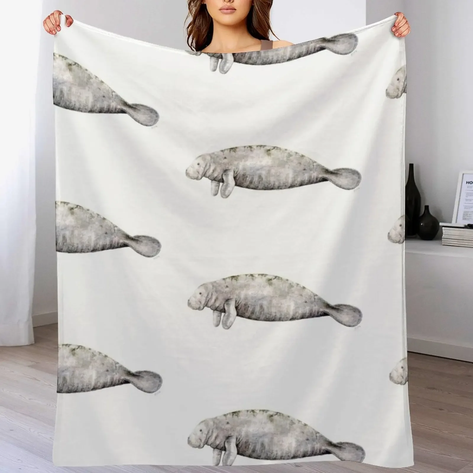 Manatee Throw Blanket Blankets For Bed sofa bed Blankets