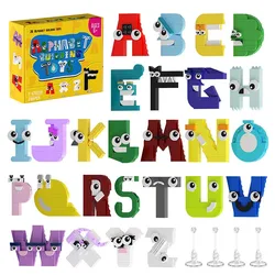 26 Style Alphabet Lore numeral add subtract multiply divide Building Block Lowercase Letters (A-Z) Education Toys For Kid Gift