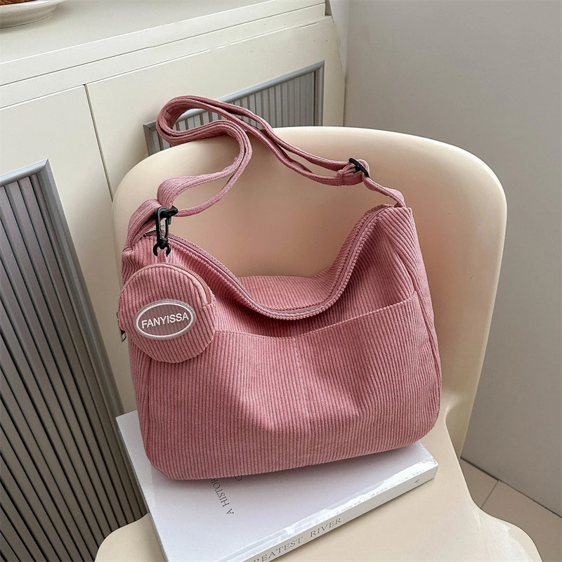 New Single Shoulder Bag Female Casual Retro Student Class Commuting Bag Simple Large Capacity Crossbody Bag